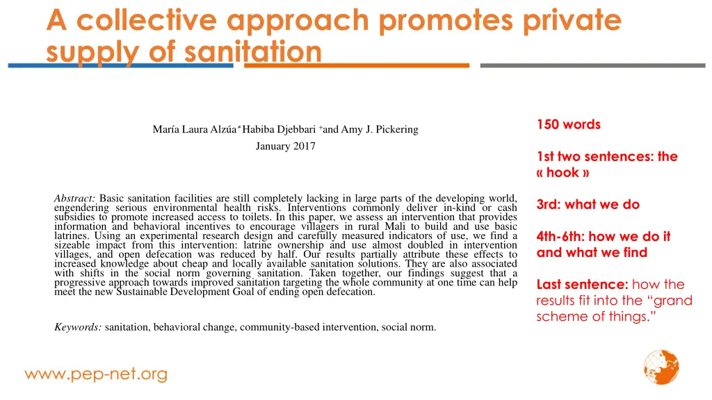 a collective approach promotes private supply