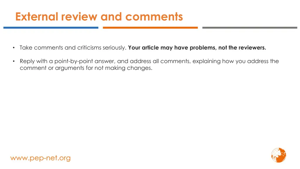 external review and comments