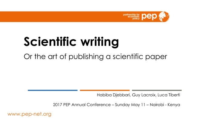 scientific writing or the art of publishing