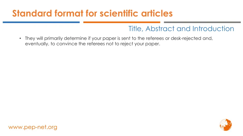 standard format for scientific articles