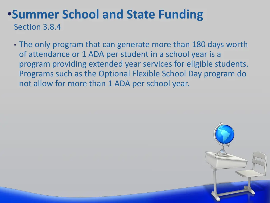 summer school and state funding