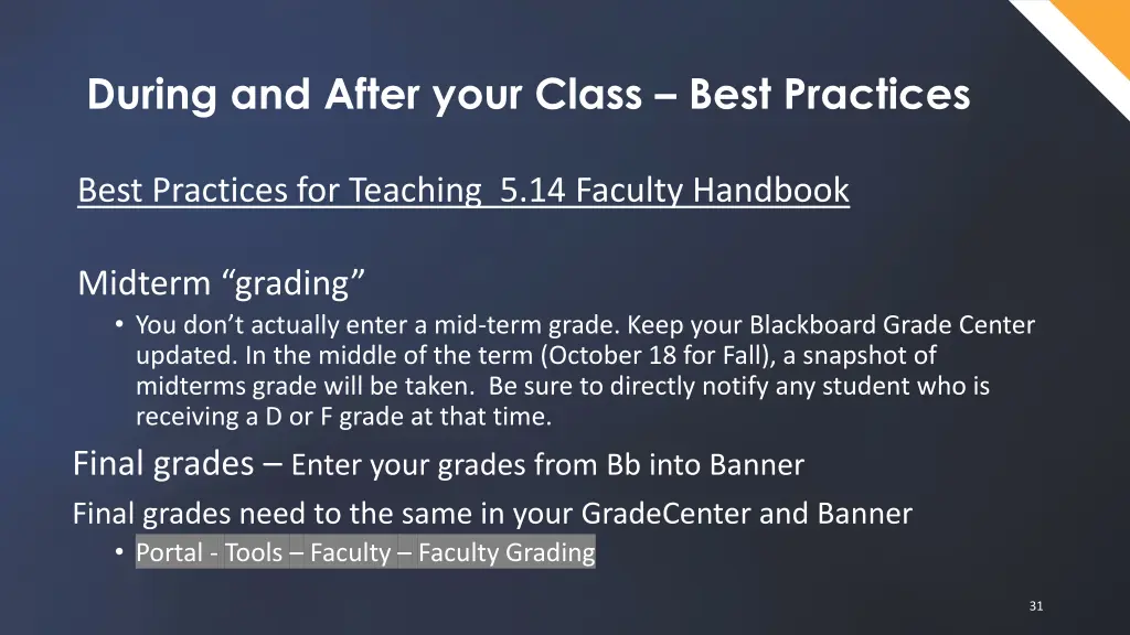 during and after your class best practices
