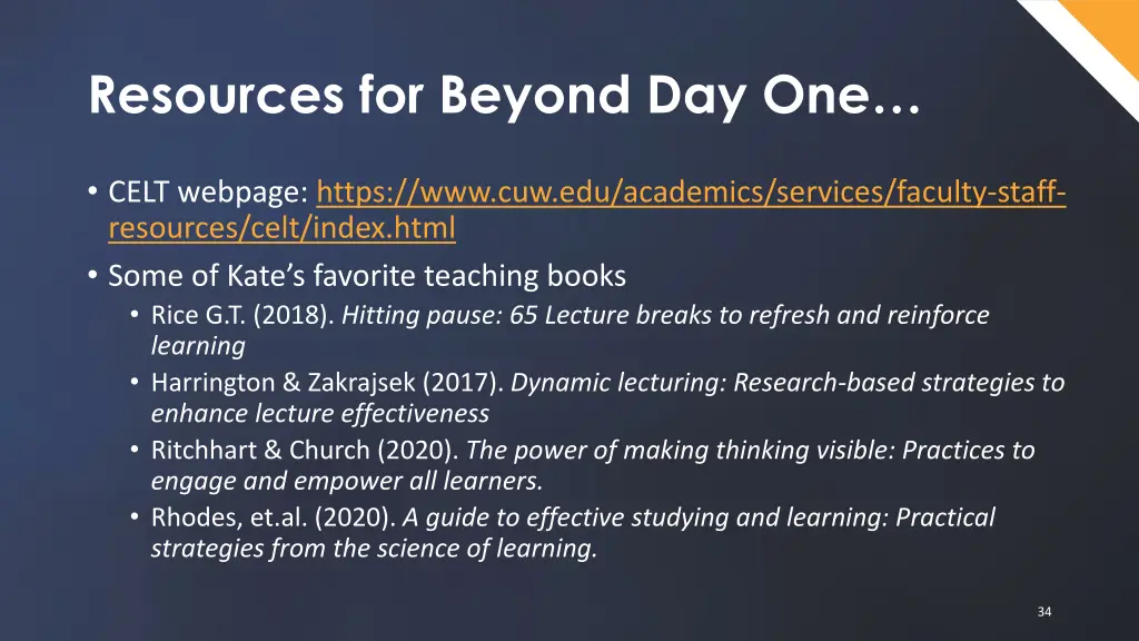 resources for beyond day one