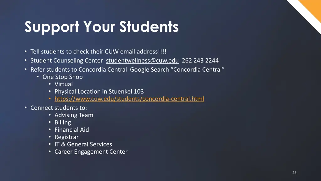 support your students