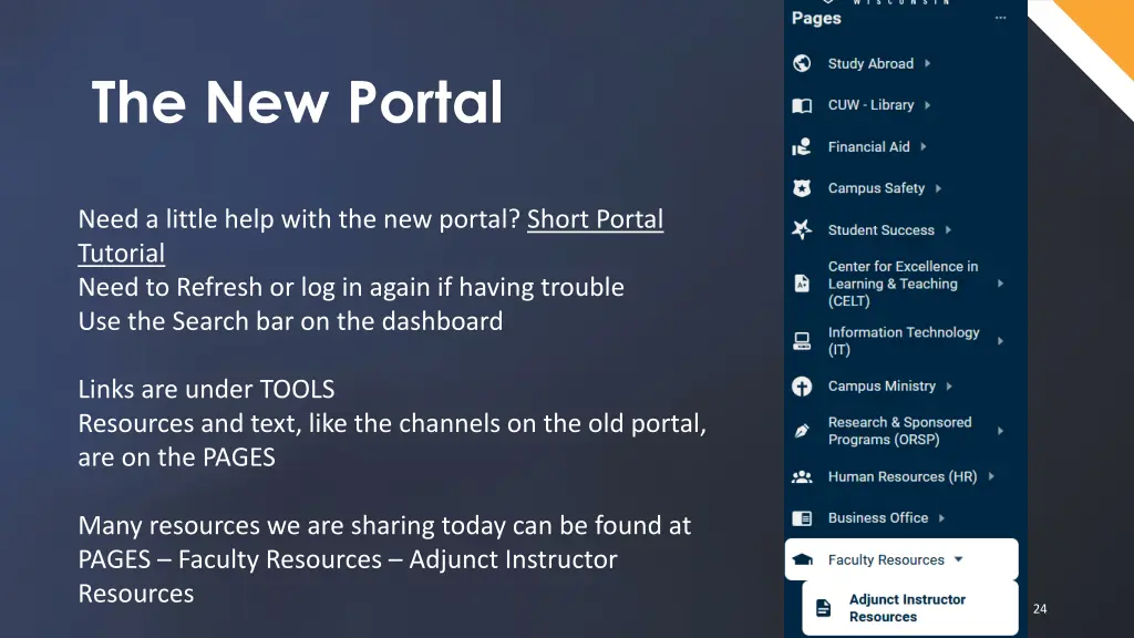 the new portal