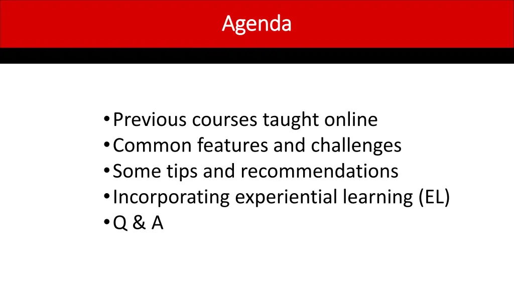 agenda agenda