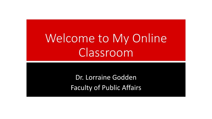 welcome to my online classroom