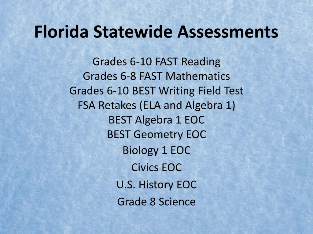 florida statewide assessments