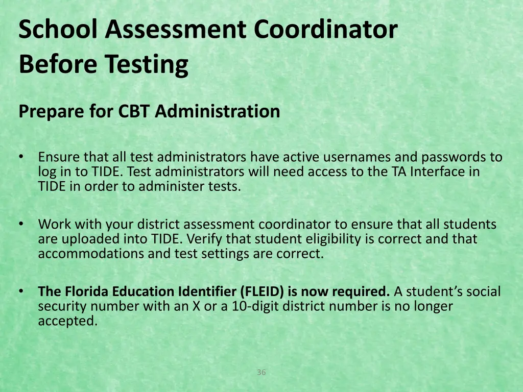 school assessment coordinator before testing 3