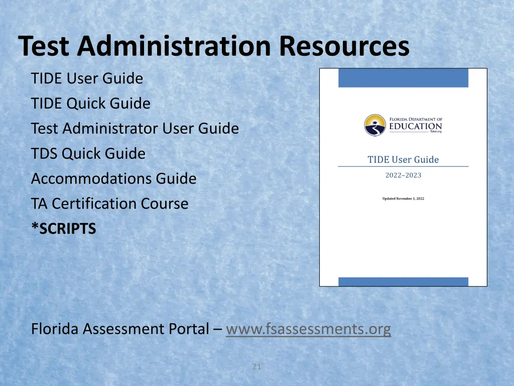 test administration resources tide user guide
