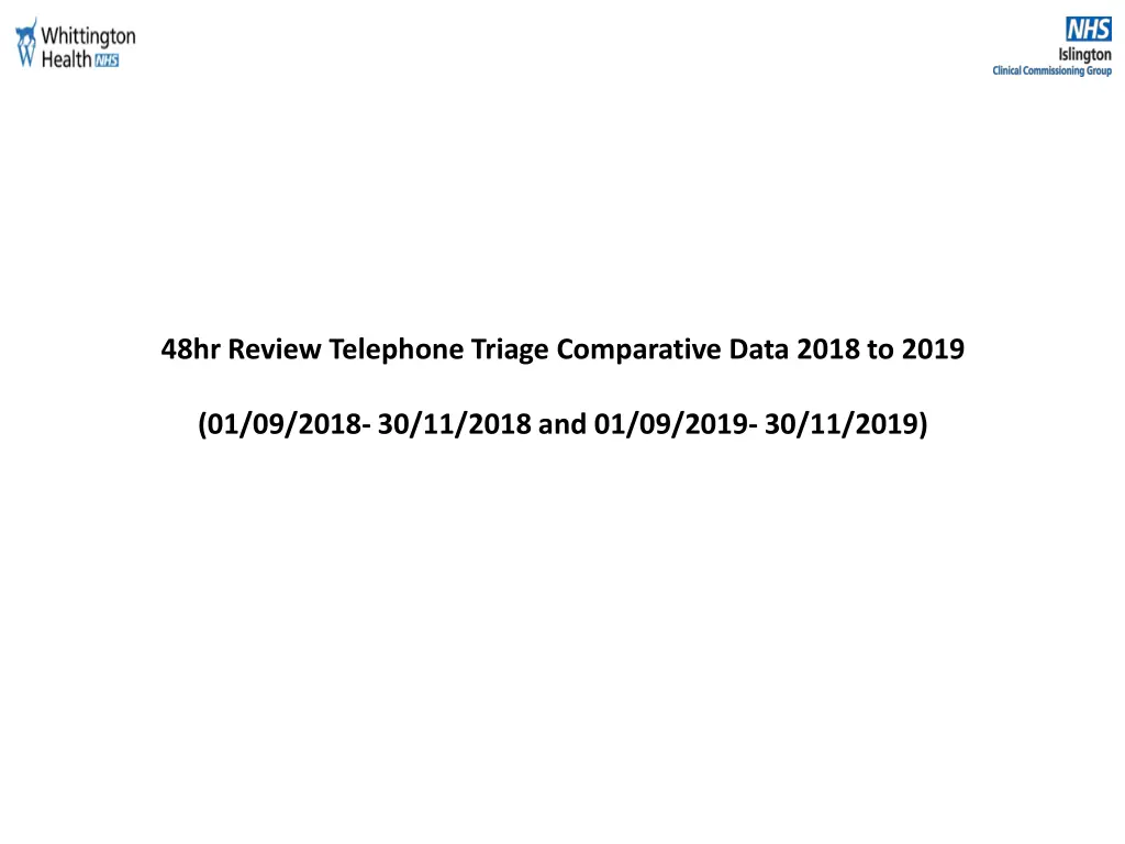 48hr review telephone triage comparative data