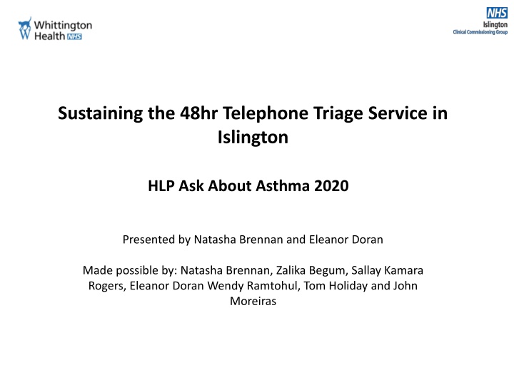 sustaining the 48hr telephone triage service
