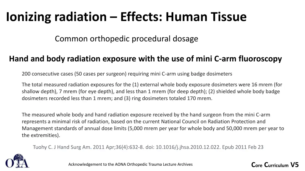 ionizing radiation effects human tissue 5