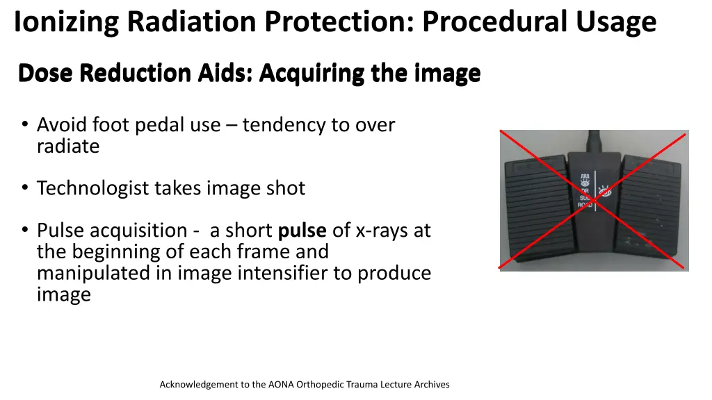 ionizing radiation protection procedural usage 13
