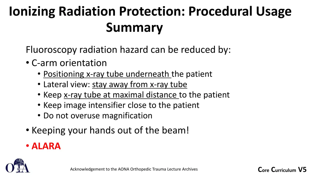 ionizing radiation protection procedural usage 18