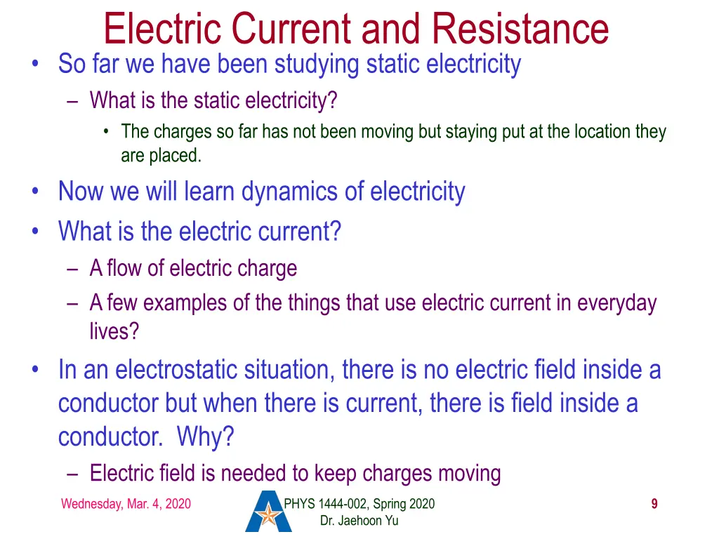 electric current and resistance so far we have