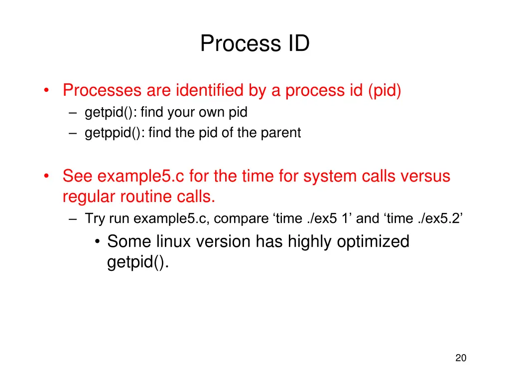 process id