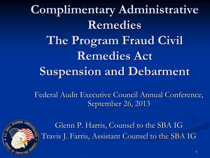 complimentary administrative remedies the program
