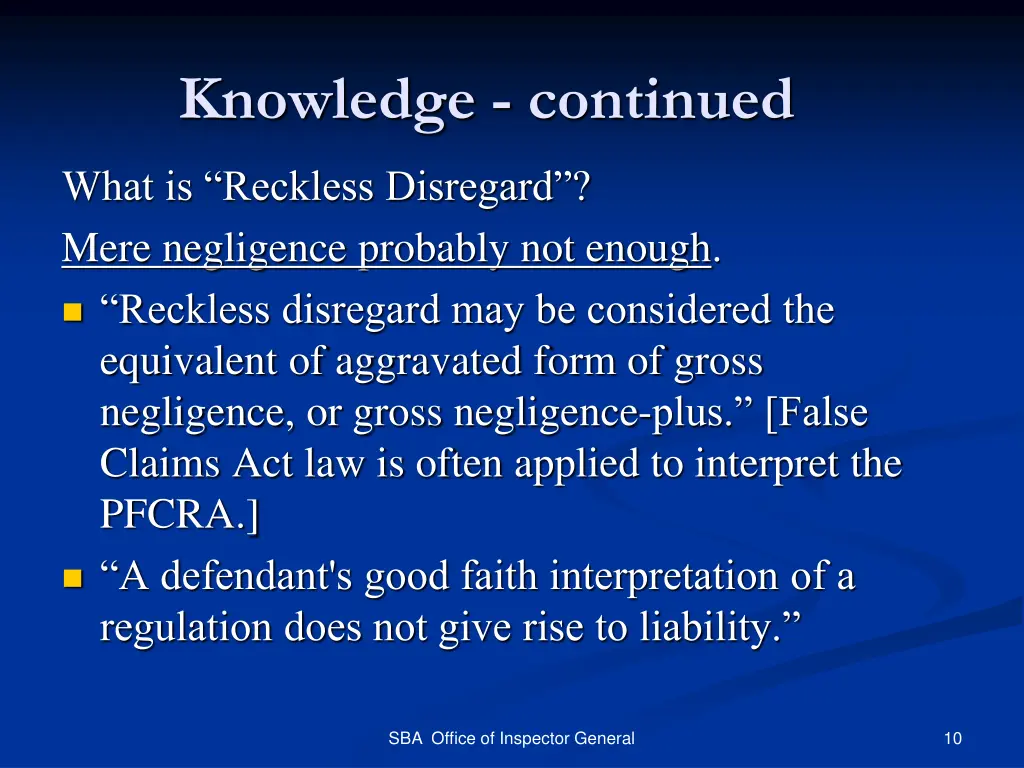 knowledge continued 1