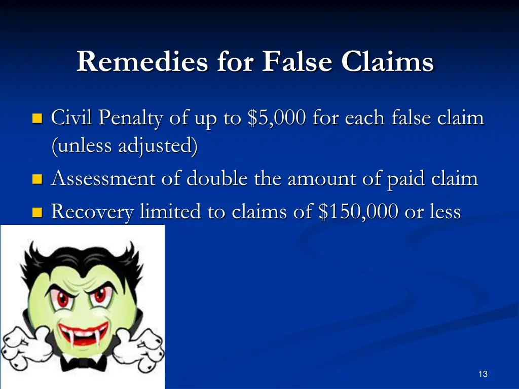 remedies for false claims