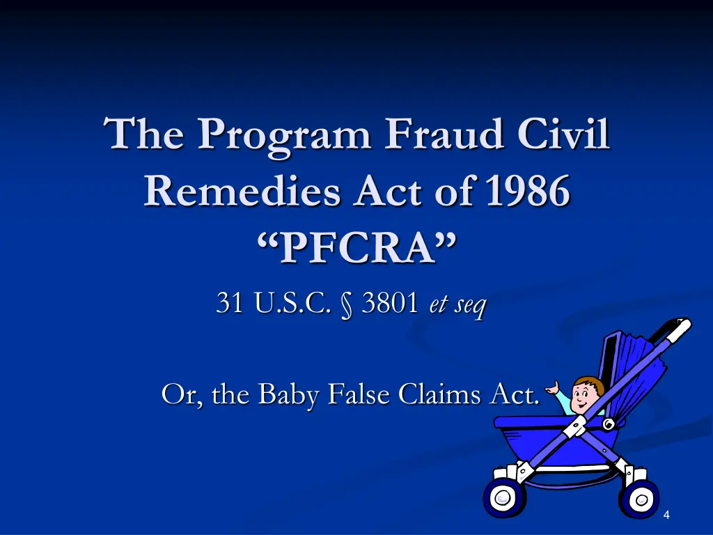 the program fraud civil remedies act of 1986