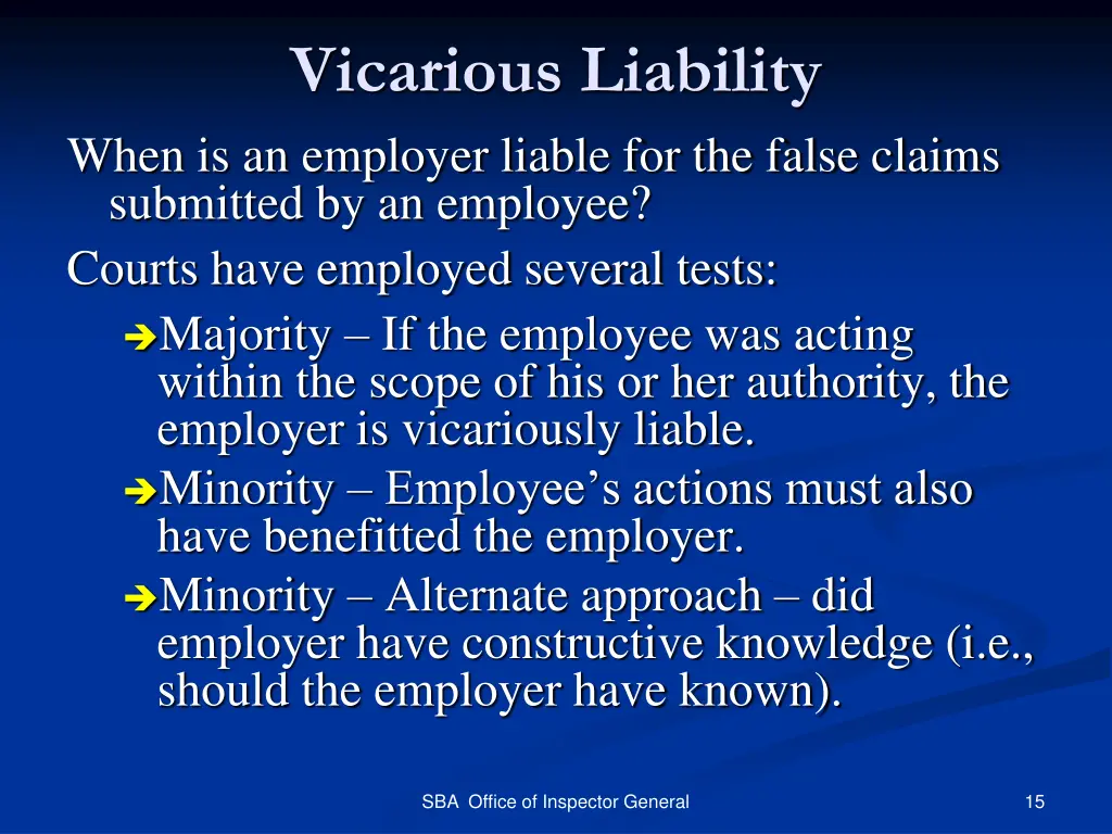 vicarious liability when is an employer liable