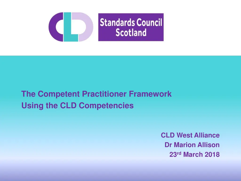 the competent practitioner framework using 1