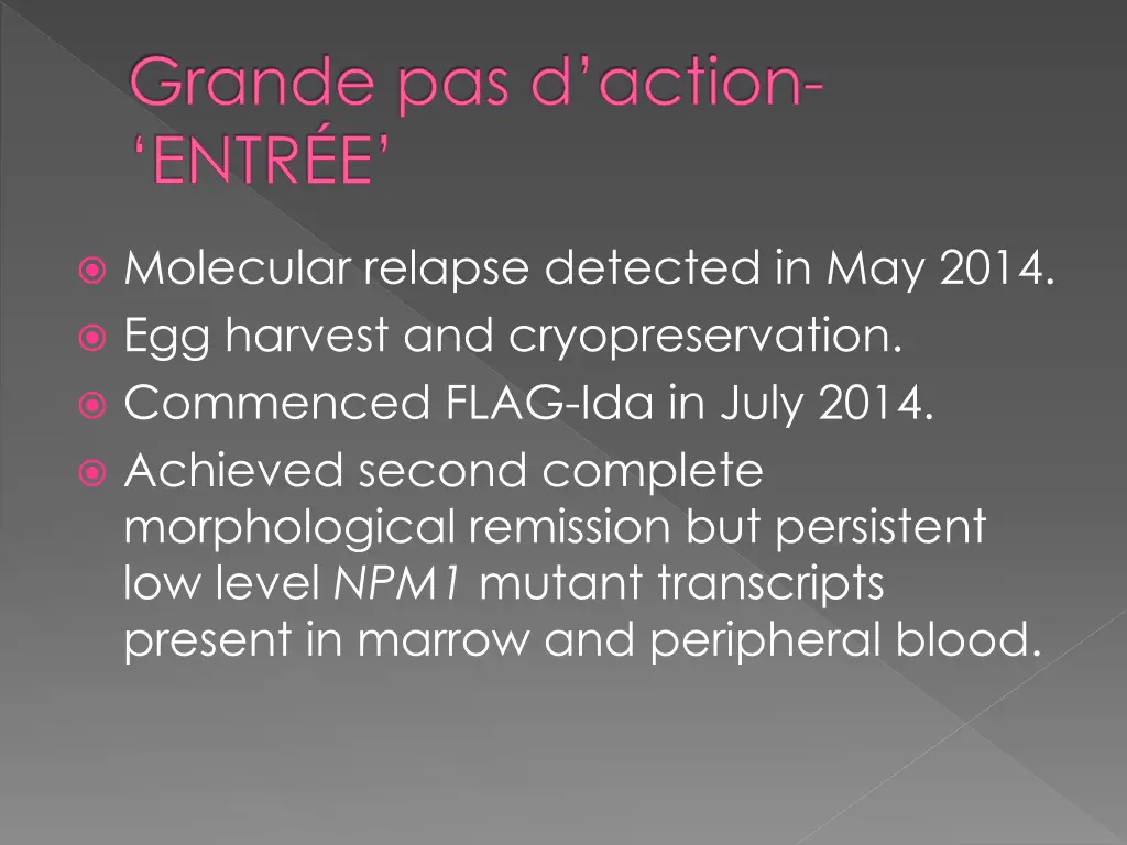 grande pas d action entr e 1