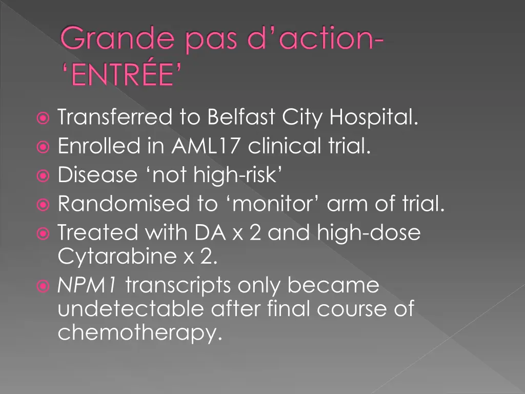 grande pas d action entr e