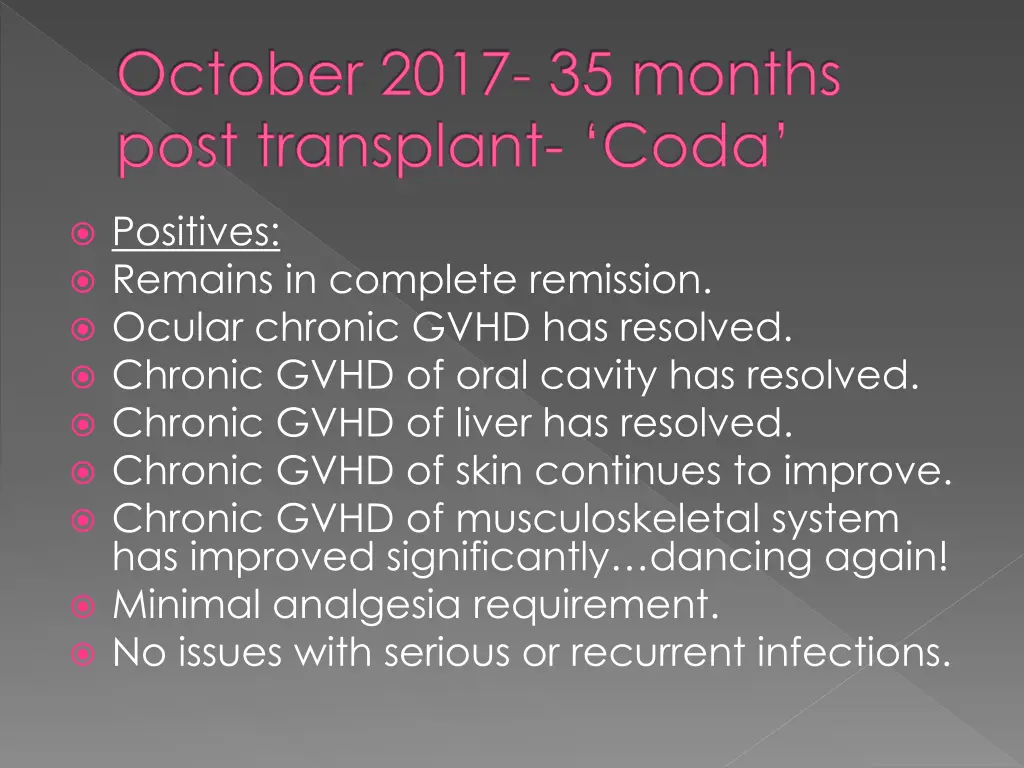 october 2017 35 months post transplant coda