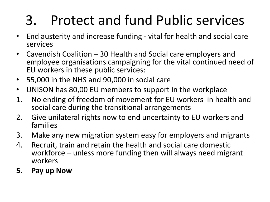 3 protect and fund public services end austerity