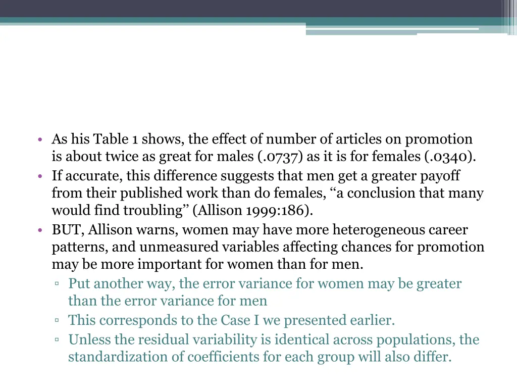 as his table 1 shows the effect of number
