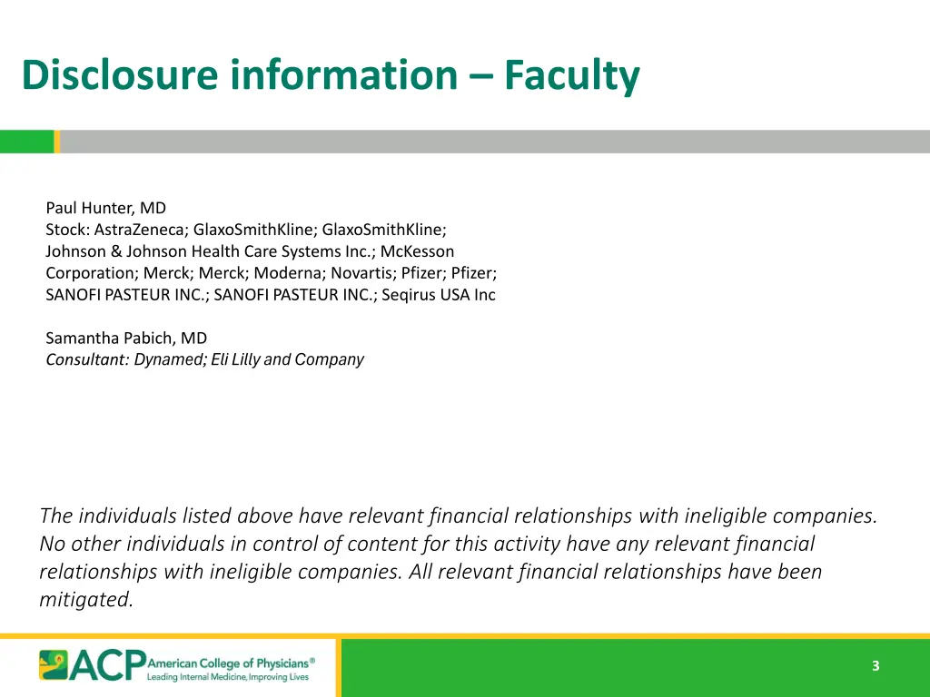 disclosure information faculty