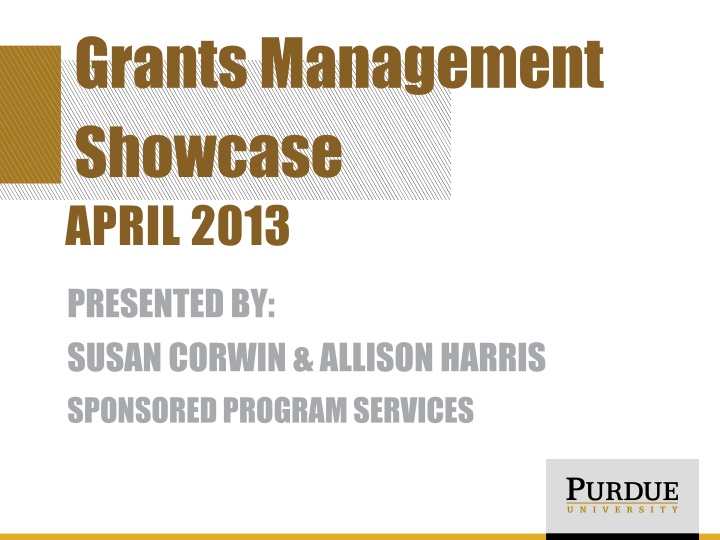 grants management showcase april 2013