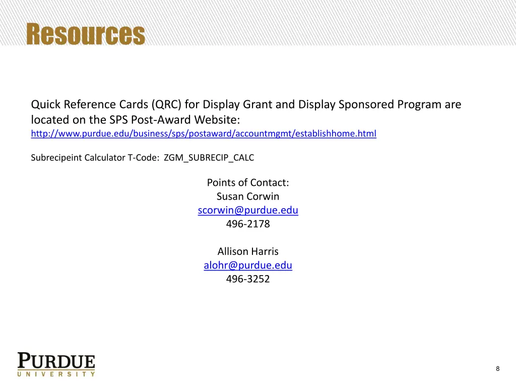 resources