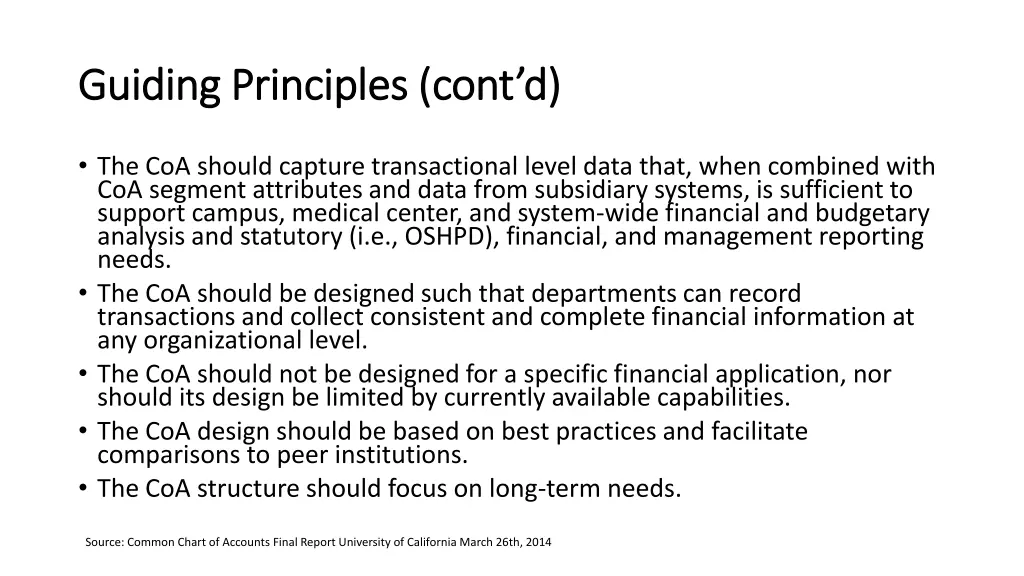 guiding principles cont d guiding principles cont