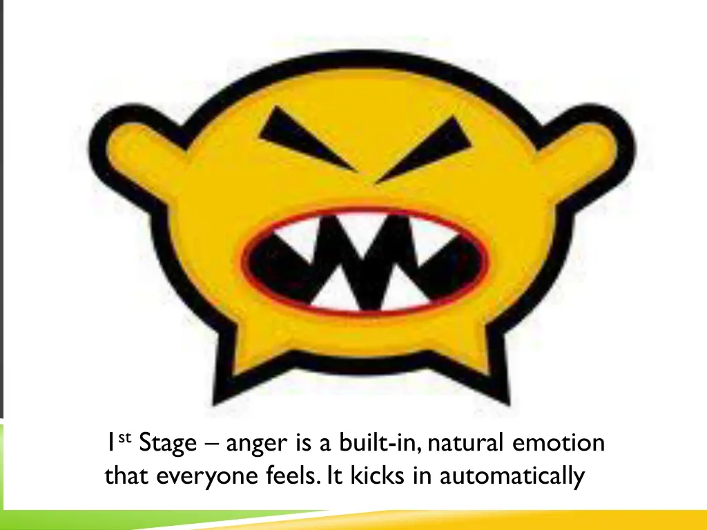 1 st stage anger is a built in natural emotion
