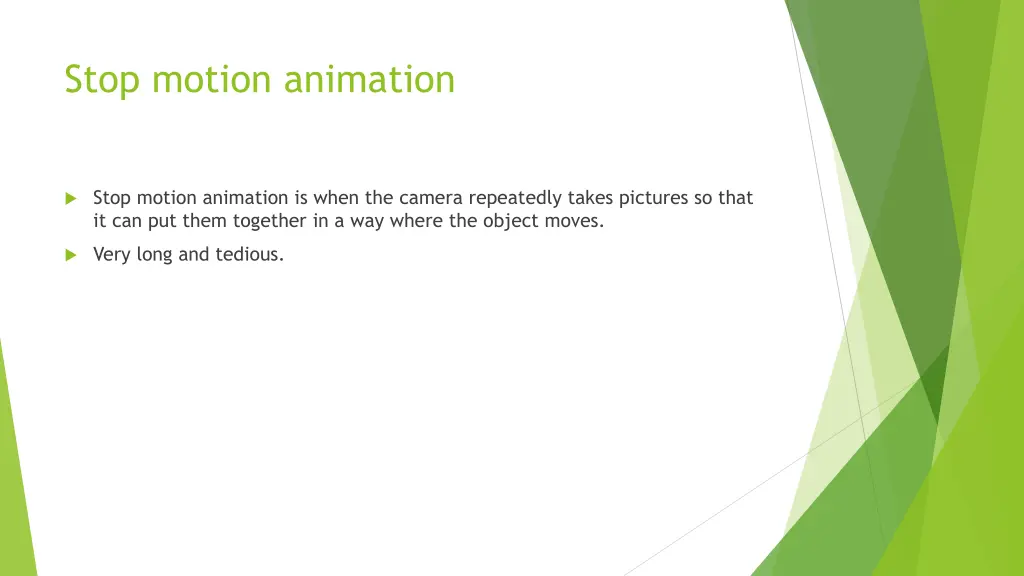 stop motion animation