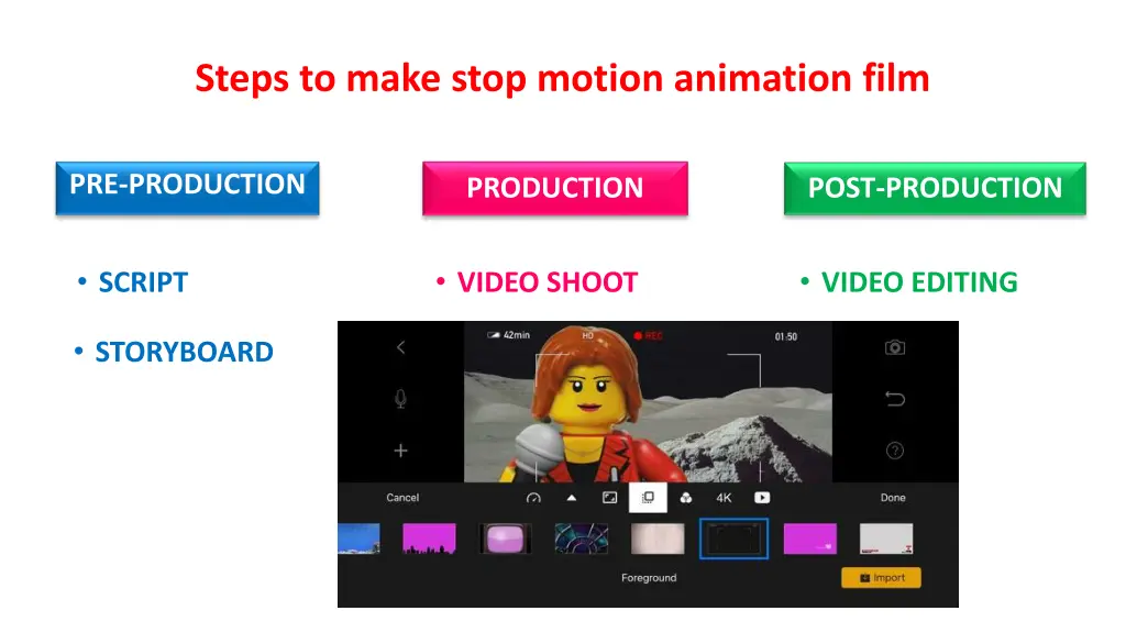 steps to make stop motion animation film 5