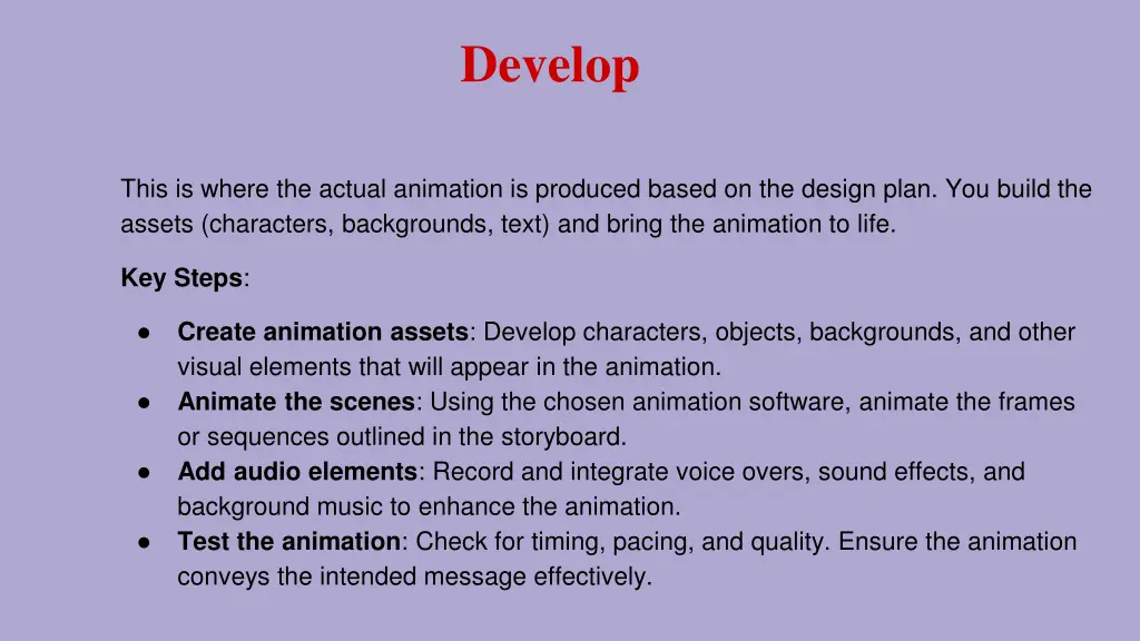 develop