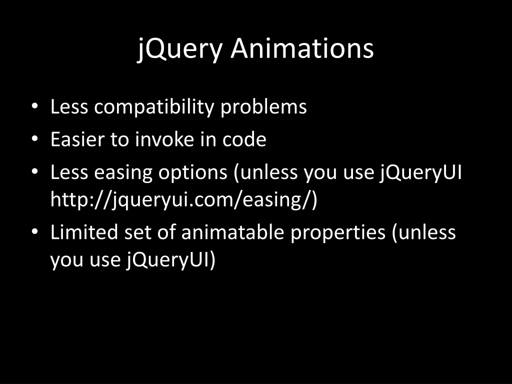 jquery animations