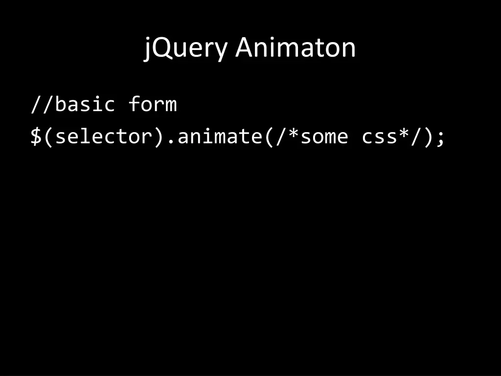 jquery animaton