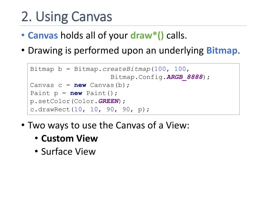 2 using canvas 2 using canvas canvas holds
