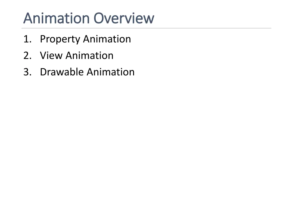 animation overview animation overview