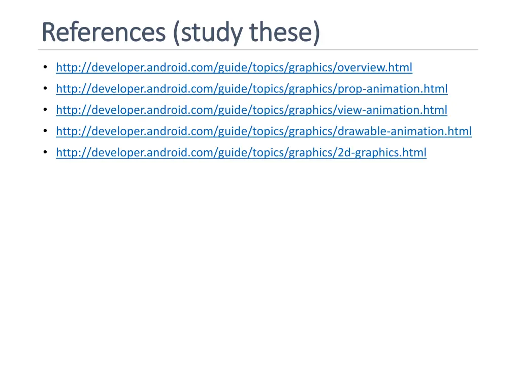 references study these references study these