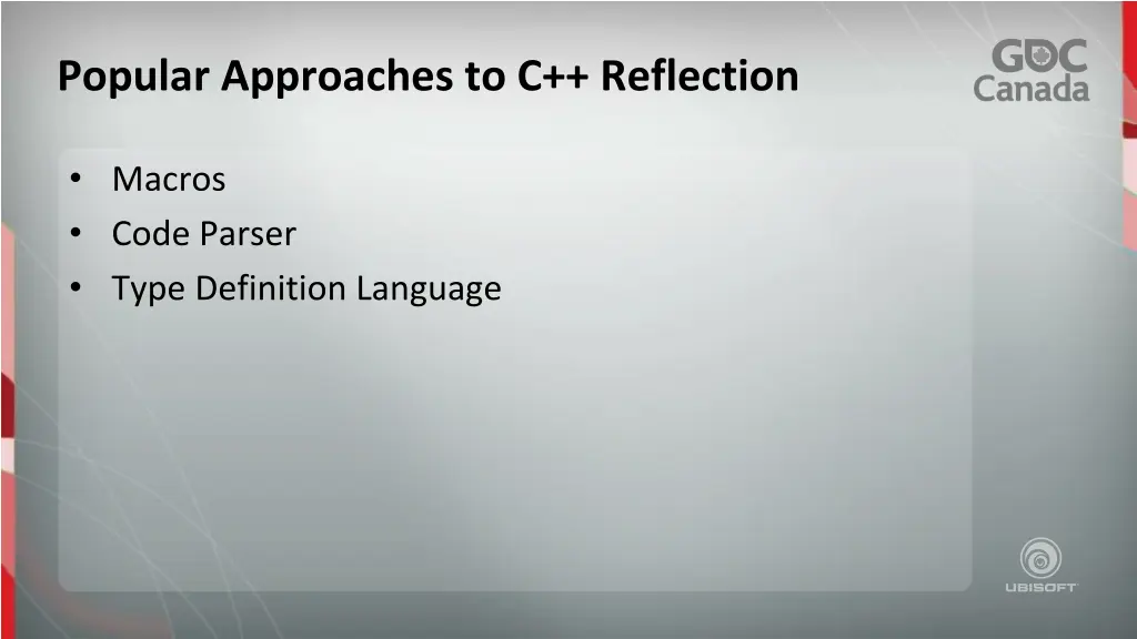 popular approaches to c reflection