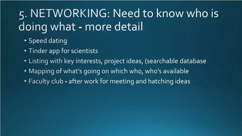 5 networking need to know who is doing what more