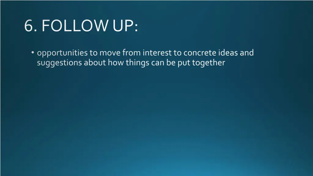 6 follow up