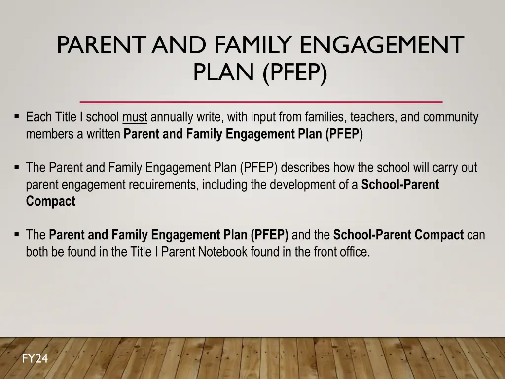 parent and family engagement plan pfep