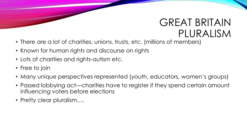 great britain pluralism